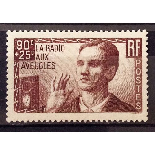 La Radio Aux Aveugles (Impeccable N° 418) Neuf** Luxe (= Sans Trace De Charnière) - Cote 20,00 - France Année 1938 - N21721