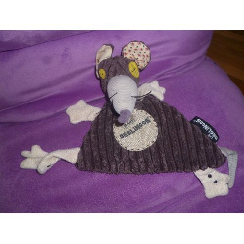 Doudou Plat Souris Les Deglingos