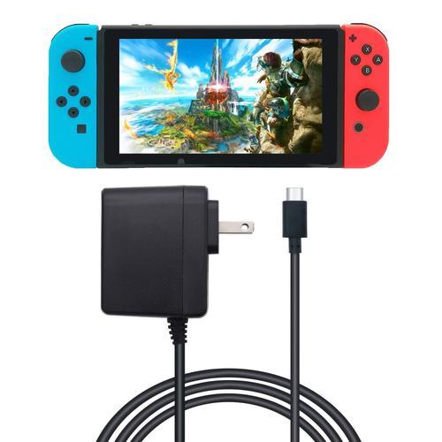 Adaptateur Secteur Nintendo Switch - Chargeur De Voyage Mural Câble Type C - Pour La Console La Dock Station D'accueil Et Les Manettes Nintendo Switch