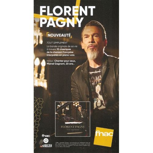Plv Cartonnée Rigide 14x25cm Florent Pagny Tout Simplement // Magasins Fnac