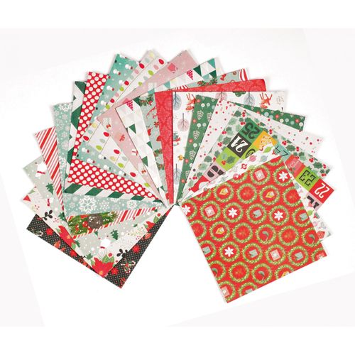 Papier Noël Tendance 15,2 Cm 20 Feuilles - Megacrea Diy