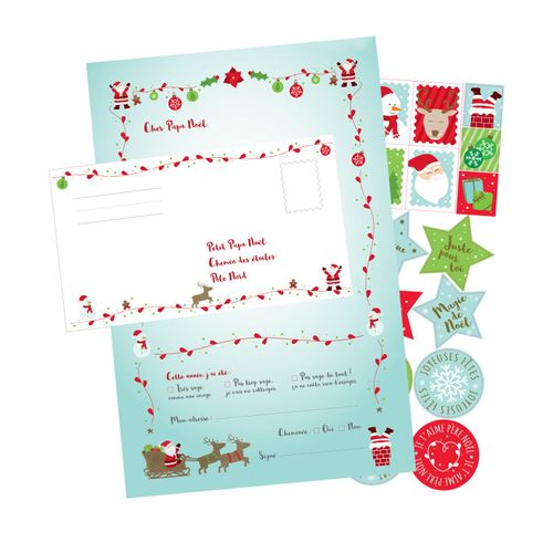 Set De Papier À Lettre Pour Le Père Noël 6 Pièces - Megacrea Diy