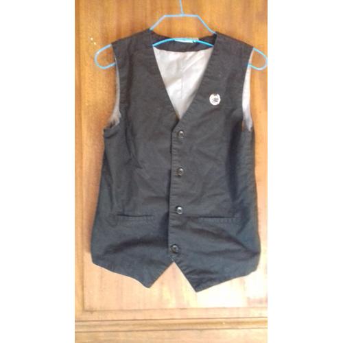 Gilet De Costume Noir Taille 12 Ans Nky