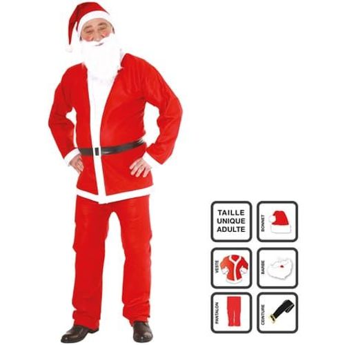 Déguisement Père Noël - Adulte - 5 Pièces