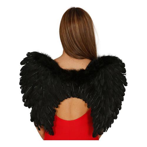 Ailes Noires ? Plumes De 50 Cm Halloween (Taille Unique)