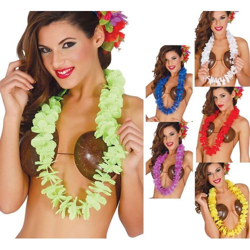 Collier Hawa?En De Fleurs Plusieurs Couleurs (Couleur Jaune)