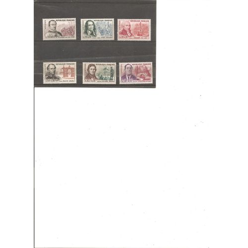 Lot De 6 Timbres Neufs Celebrites 1961