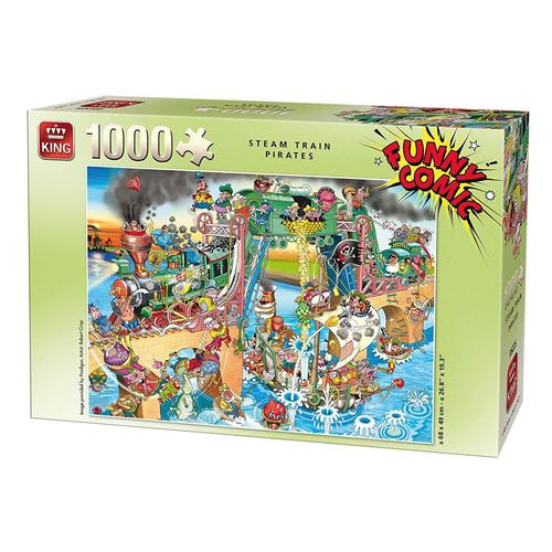 Puzzle 1000 Pièces Funny Comic Collection - Steam Train Pirates
