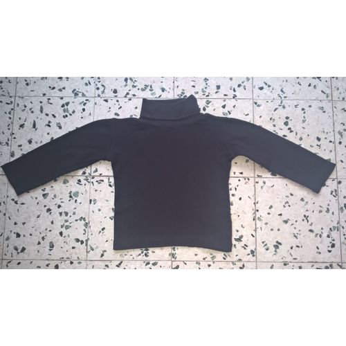 Sous-Pull Mixte Enfant Noir Uni 2 Ans