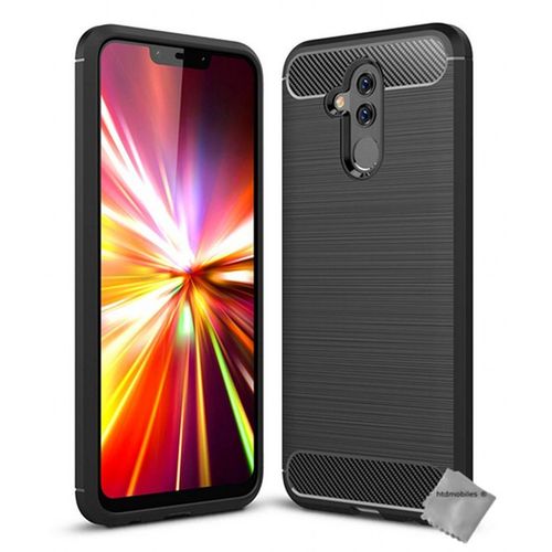 Housse Etui Coque Silicone Gel Carbone Pour Huawei Mate 20 Lite + Film Ecran - Noir