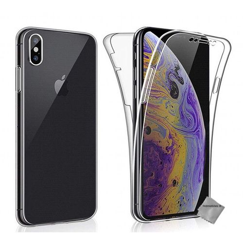 Housse Etui Coque Gel 360 Integrale Apple Iphone Xs Max + Film Ecran - Transparent