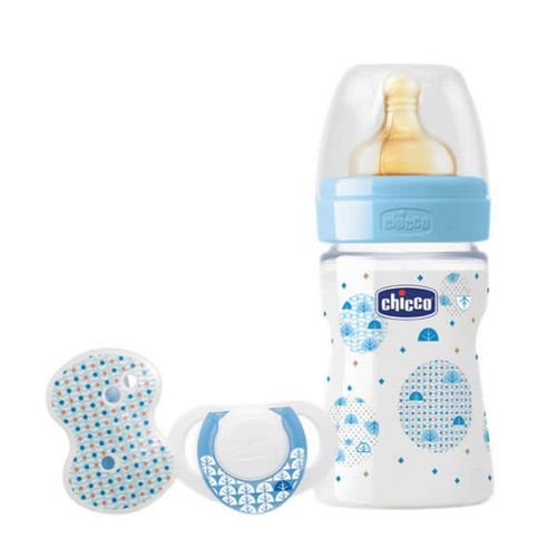 Chicco Cofanetto Nascita Biberon Benessere Boy Silicone