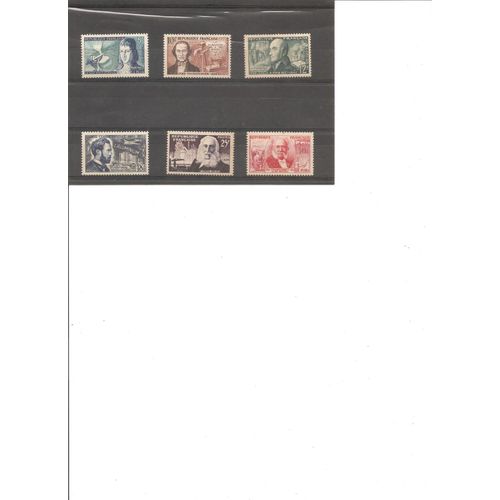 Lot De 6 Timbres Neufs Inventeurs 1955