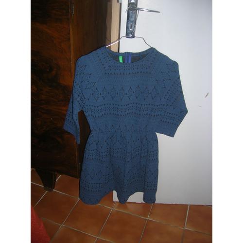 Robe Benetton Manches Longues 11/12 Ans 50% Coton,45% Polyester,5% Élasthanne.