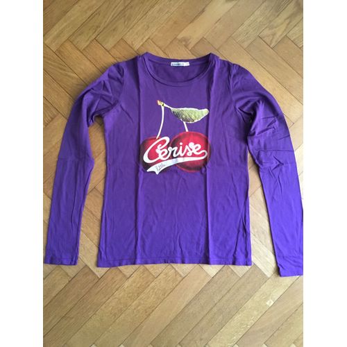 Tee-Shirt Manches Longues Cerise Little Violet Taille 14 Ans