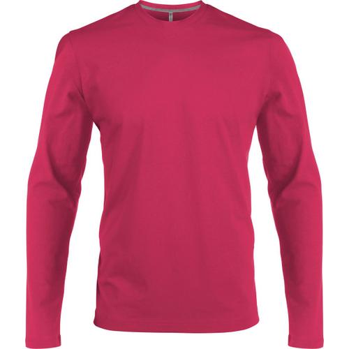 T-Shirt Manches Longues Col Rond - K359 - Rose Fuchsia - Homme