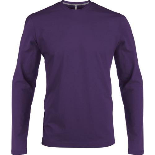 T-Shirt Manches Longues Col Rond - K359 - Violet Purple - Homme