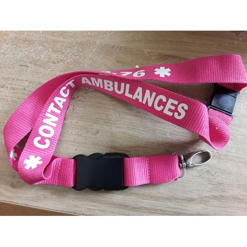 Tour De Cou Publicitaire Rose Porte-Clés Porte Badge