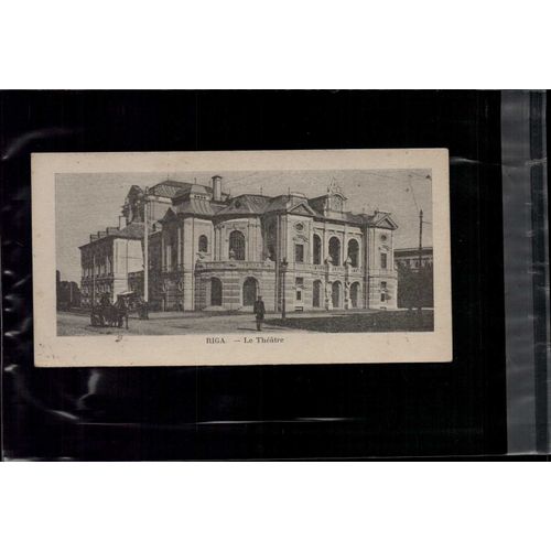 7 X 14 Cm Carte Postale En L Etat Sur Les Photos Riga Le Theatre