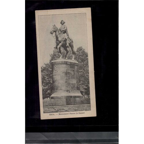 7 X 14 Cm Carte Postale En L Etat Sur Les Photos Riga Monument Pierre Le Grand