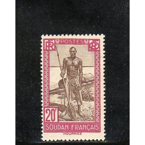 Timbre-Poste Du Soudan Français (Batelier Du Niger)