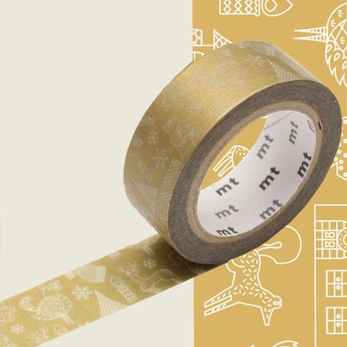 Rouleau 15mm X 7m Motif Dessine-Moi Noël / Line Drawing - Masking Tape