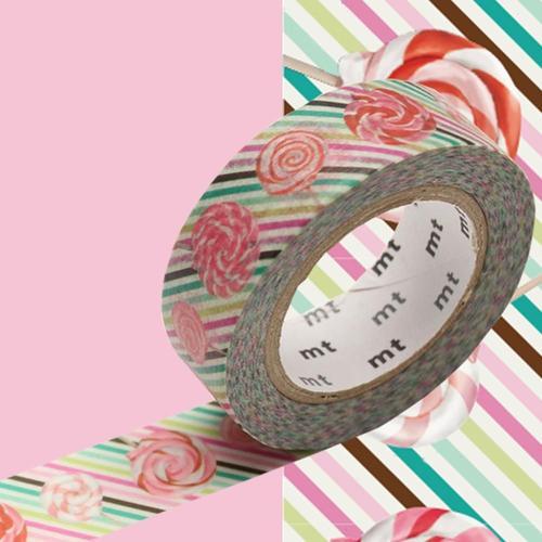 Rouleau 15mm X 10m Motif Sucettes / Candy - Masking Tape