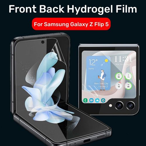 Film Hydrogel Avant Arrière Pour Samsung Galaxy Z Flip 5 4 3 Protecteur D'écran Souple En Tpu Pour Samsung Zflip 5 Zflip5 Flip5