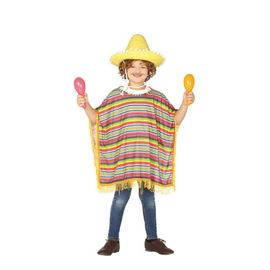 Déguisement De Méxicain À Rayures Pour Entants (Taille 7-9a)