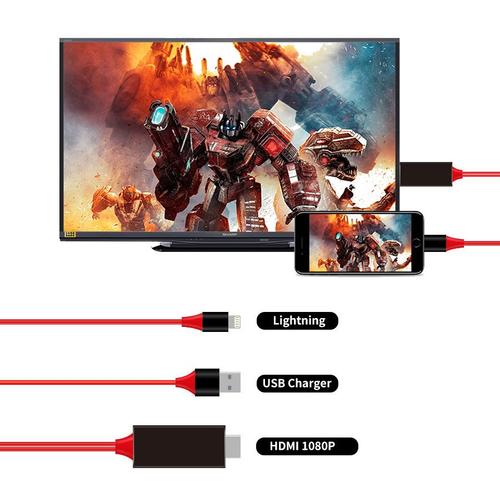 Pour La Foudre À Hdmi Câble Projecteur Tv Affichage 1080 P Hdtv Adaptateur  Ipad Iphone 7 6 S Plus 5 5s Se 5c Téléphone #53