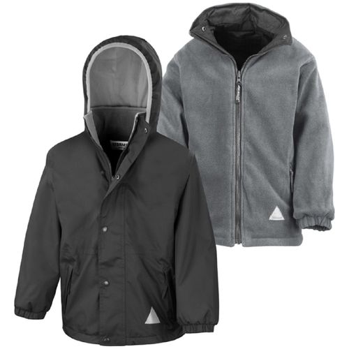 Coupe Vent R?Vesible En Polaire - R160j/Y - Noir Et Gris
