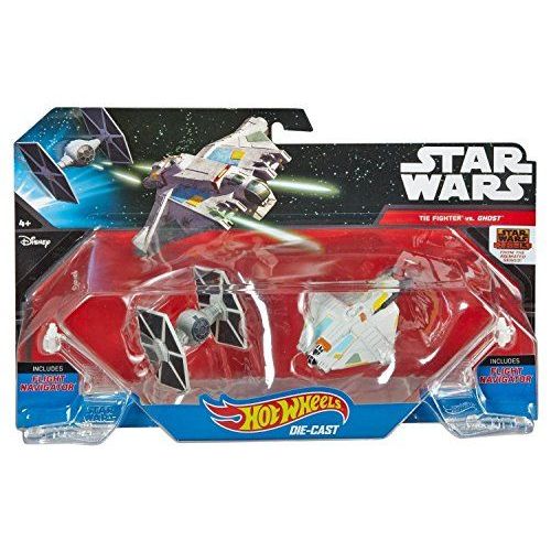 Hot Wheels Star Wars Starships Rebels Ghost Vs. Tie Fighter 2-Pack