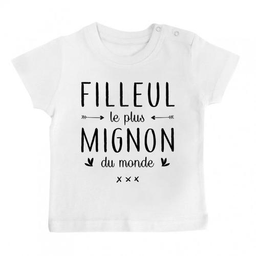 T Shirt Bebe Filleul Le Plus Mignon Du Monde Rakuten