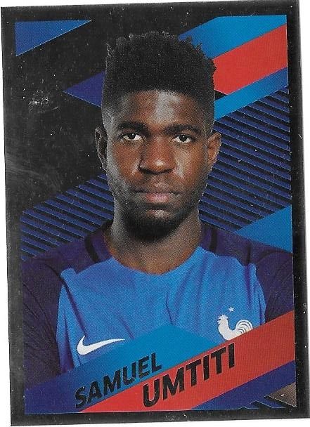 N° 22 Argenté Samuel Umtiti Carrefour Panini Mondial Fff Fiers D'etre Bleu Stickers