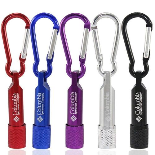 Lampe De Poche Led Columbia Bleu Mini Lumière Chasse Camping Voyage Voiture Vélo Porte Clef Sport