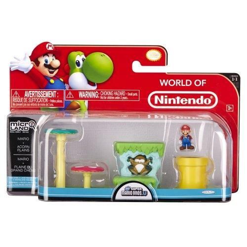 Nintendo Mario Bros Universe Micro Land Wave 1 Acorn Plains With Mario Playset, 3-Pack