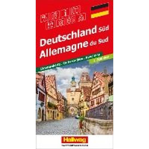 Hallwag Strassenkarte Deutschland Süd 1:500.000