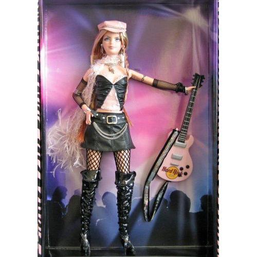 2004 Barbie Collector Silver Label, Hard Rock Barbie Doll With Guitar (1 Each) Retired, 2 In The Hard Rock Cafe Barbie Doll Collection.