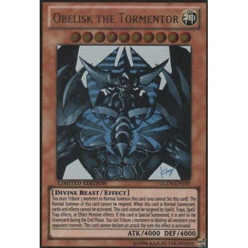 Yu-Gi-Oh - Obelisk The Tormentor (Gld4-En030) - Gold Series 4 Pyramids Edition - Limited Edition - Gold Rare