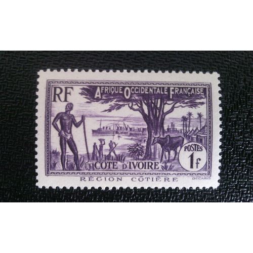 Timbre Cote D'ivoire Yt 157 Région Cotiere-Littorale 1940