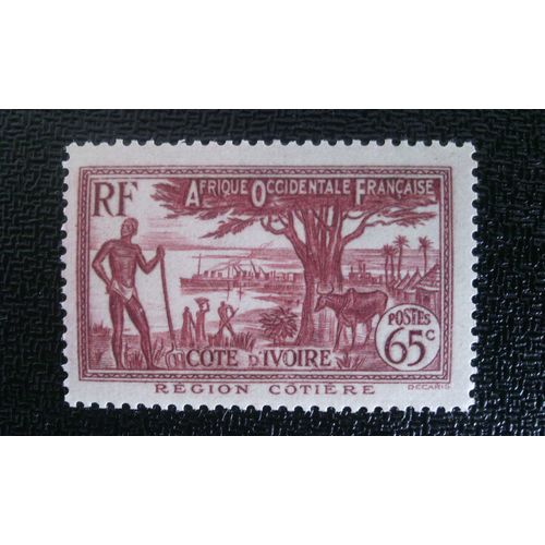 Timbre Cote D'ivoire Yt 121 Région Cotiere-Littorale 1936