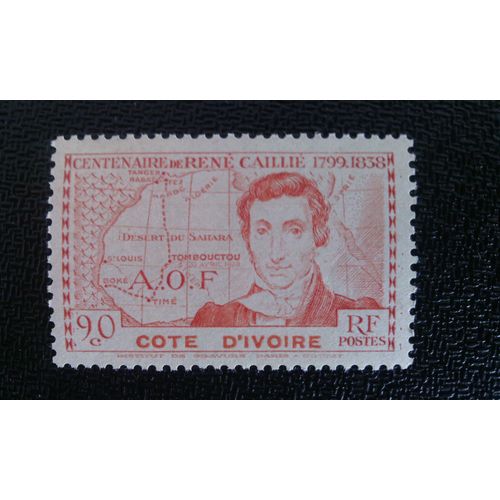 Timbre Cote D'ivoire Yt 141 René Caillié (1799-1838) 1939
