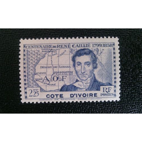 Timbre Cote D'ivoire Yt 143 René Caillié (1799-1838) 1939