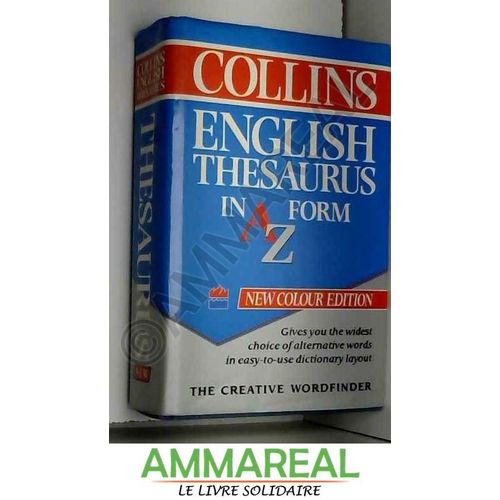 Collins English Thesaurus In A-Z Form