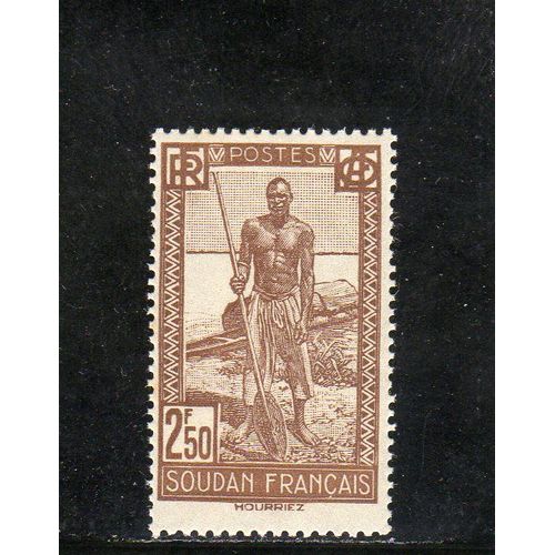 Timbre-Poste Du Soudan Français (Batelier Du Niger)