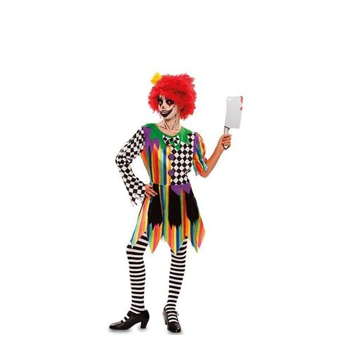 D?Guisement De Clown Sinistre Multicouleur Pour Fille (Taille 7-9a)