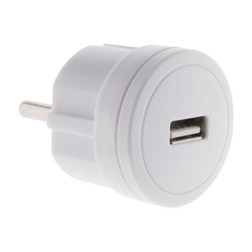 Chargeur USB 2,1A compact Blanc