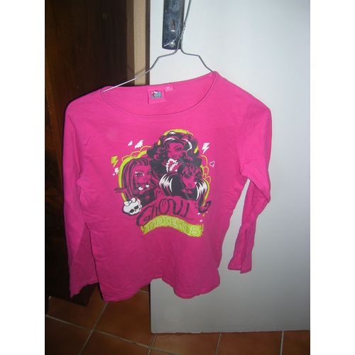 T-Shirt Monster High Manches Longues 12 Ans 100% Coton.