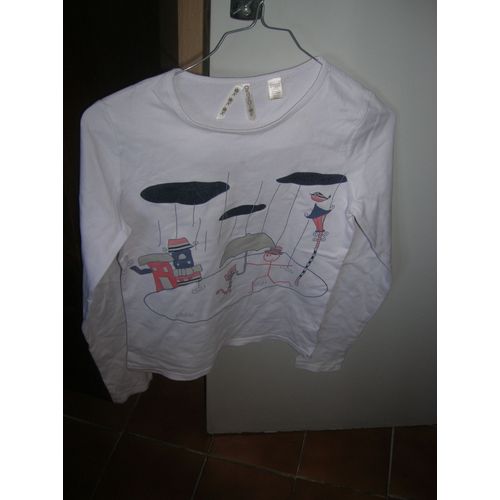 T-Shirt Okaïdi Manches Longues 14 Ans 100% Coton.