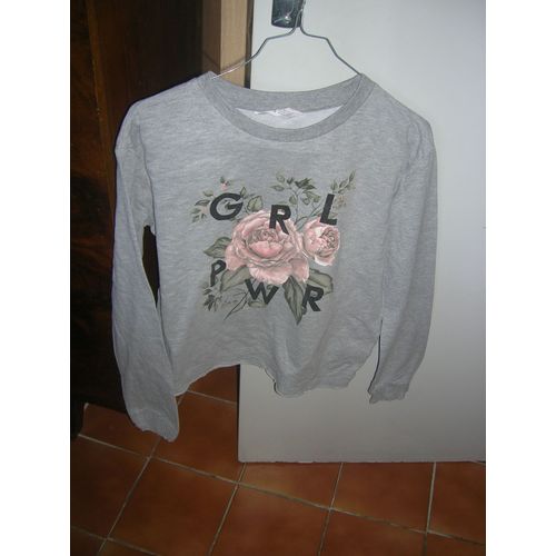 Sweat H&m 12/14 Ans 93% Coton,7% Viscose.